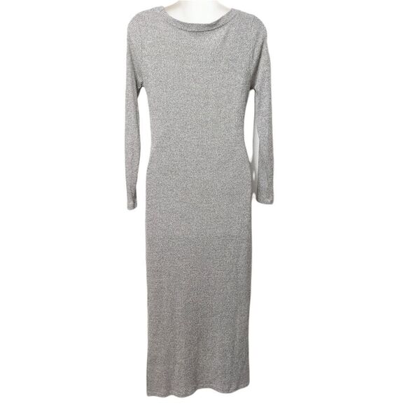 Anthropologie PURE + GOOD Ribbed Scoop Neck High Low Midi Dress - Picture 7 of 10